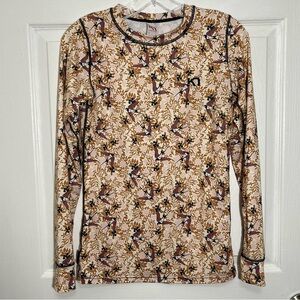 KARI TRAA Women Bird Print Long Sleeve Top | size small